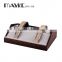 high quality 6-Grid wooden belt display cases with high quality fabric