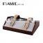high quality 6-Grid wooden belt display cases with high quality fabric