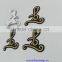 chromed gold 3d plastic letters logo