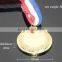 cheap zinc alloy gold plating sporting medals with ribbon