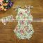 Wholesale kids jumpsuit baby girl pom pom rompers with rose flower baby romper clothes baby rose floral patterns
