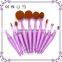 NEW design foundation brush for makeup synthetic oval bling makeup brush 10pcs