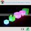 illuminated plastic rechargeable battery operated wireless led seatting cube chair