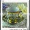 New Design 200ml Gold Printing Ceramic Coffee Cup And Saucer