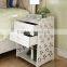 Large Size 2 Drawer Nightstand Modern Jane White Bed End Cabinet Multifunctional Storage Cabinet Bed End Table Waterproof Firepr