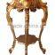 Antique Gold Marble Top Hand-carved Wedding Decoration Flower Stander