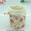 New design flowers printing linen and felt planter pot cover bags