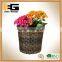 Round Shaped PE Rattan Hand Woven Flowerpot/Tray/Storage