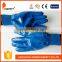 DDSAFETY Good Sale Safety Work Nitrile Gloves With Blue Knit Wrist