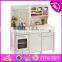 New design educational toys wooden children role play kitchen with accessories W10C280