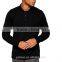 wholesale 2016 new style long sleeves cotton black customized men's polo shirts