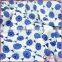 Blue embroidered floral hollow out cotton lace fabric, embroidery design fabric