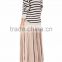 Wholesale Customized Simple Lady Clothing Pleated Midi Skirt(DQM032S)