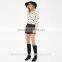 2016 Plain White Casual Long Sleeve With Animal Printing Shirt for Girls