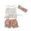 Summer new design boutique baby clothing set fashion girl floral outfits