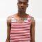 Classic red stripe 100%cotton tank tops