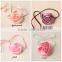 Factory Fancy Hair Sweet Flower Baby Hair Headband For Kids With Ribbon Rose Bowknot For Young Girls
