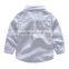 S33459W 2017 Kids Fashion Baby Boy Clothes Autumn Striped Embroidery Blouse