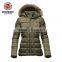 Women Down & Feather Winter Jacket With Fur