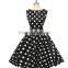 Summer Floral Print Retro Vintage 50s Polka Dot Casual Party Rockabilly Dress