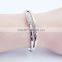 Rhinestone Zinc Alloy kara hair tie tiny bangle