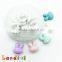 EN71 Standard Bunny Ear Baby Necklace Jewelry String Silicone Teething Beads