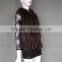 Fast Sell Women Slim Fur Gilet For Spring& Autumn , Rabbit Fur Vest With Raccoon Fur Collar