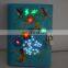 2017 Newly Design and Hot Selling Custom LED Lighting Up Diary/Notebook With Fiber Optic & Locks