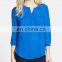 CHEFON Simple elegant long sleeve pintuck pleats pictures of blouses models 2014