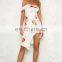 2017 high quality hot sale off shoulder white sexy women fashion dress