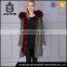 Long Korean popular khaki removable fur lined fur jackets for women