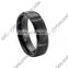 Dark knight engraved black titanium couple rings