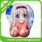 Hot selling cartoon design soft skin mouse pad with wrist rest