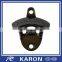 Black Powder Coated Wall Mounted Bottle Opener With White Logo