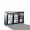 Double hinged glass doors display showcase, Commercial 210L beverage bar cooler