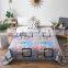 Luxury bed linen series aloe cotton 100% polyester reactive printing floral summer blanket for sale