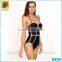 Wholesale Custom 2016 Cheap Lady Black One-Piece Swimwear