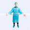 Disposable Ppe Waterproof Protective Gown 25gsm CPE with Fluid Resistant Thumb Loop Isolation Gowns