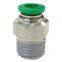 Straight One Touch Male Copper Pneumatic Quick Connect Tube Fittings Applied In Pneumatic Tubing System
