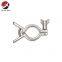 Lost wax casting Stainless steel 304 316 Sanitary Spring loaded Tri/Single pin Squeeze clamp 1/2