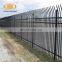 Decorative black coated single top curved spear steel fencing designs wrought iron fences for houses