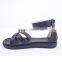 Back zipper new model comfort woman fashion summer flat ankle sandals