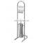 Home Decor Toilet Paper Holder with Toilet Brush Classic Design Stainless Steel  Bathroom Paper Holder with Toilet Brush