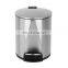 Thin lid soft close bin 3L 5L 12L household pedal bin waste can kitchen stainless steel pedal