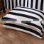 China manufacturer white and black duvet cover sets stripe printed wholesale quilt cover set