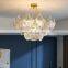 French Luxury Living Room Chandelier Creative Bedroom Simple Glass Shelf LED Pendant Restaurant Office Ceiling Lamp