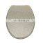 Polyresin glitter zinc alloy hinge Round Toilet Seat  polyresin toilet seat  Toilet  glittery