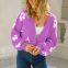 SW11 Women New Cross-Border Hot Selling Sweater Cardigan Instagram Knitwear Flower Sweater