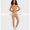 Blank Custom Free Match Ribbed 4 Piece Sexy Straps High Neck Bra Slim Fit Leggings Stretch Yoga Suit Set Women Gym Workout Wear