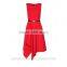Ladies fashionable dress with high quality solid color ladies dress D273